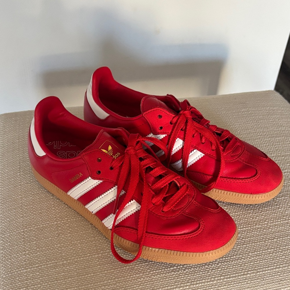 Adidas Samba Red and White Sneakers